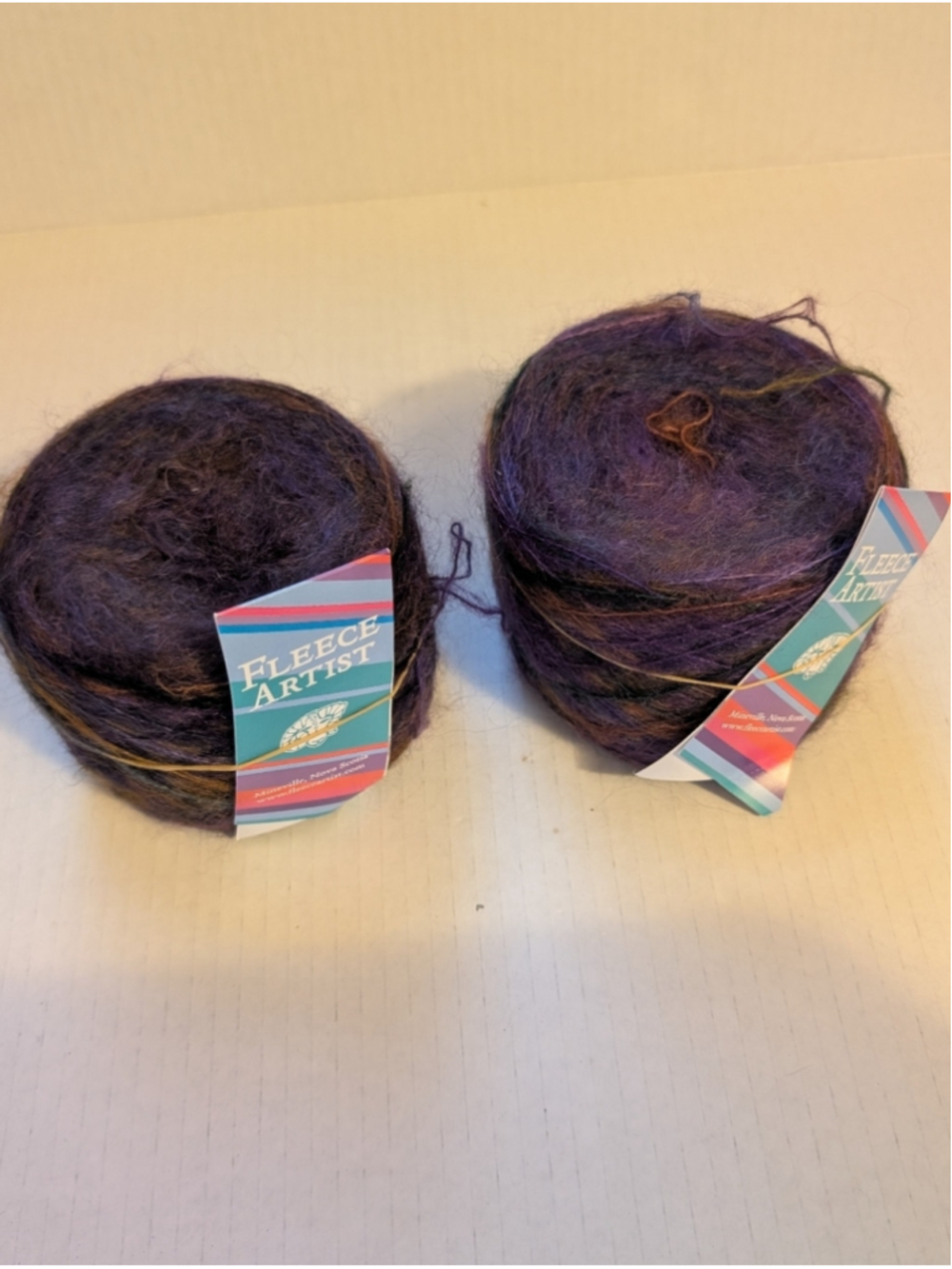 Fleece Artist Purple Gradient Mohair Blend Yarn Cakes (2)